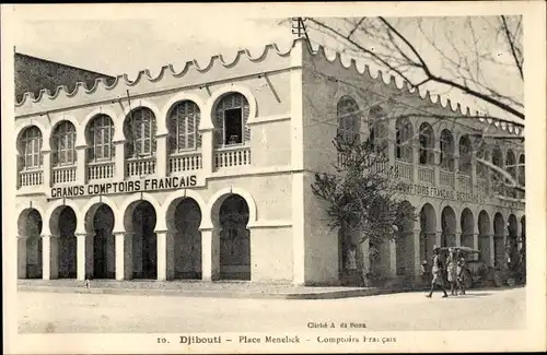 Ak Djibouti Dschibuti, Place Menelick, Grands Comptoirs Francais