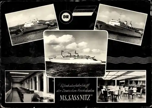 Ak Eisenbahnfährschiff MS Sassnitz, Deutsche Reichsbahn