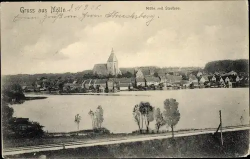Ak Mölln in Schleswig Holstein, Panorama, Stadtsee