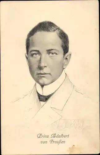 Künstler Ak Adalbert Prinz von Preußen, Portrait