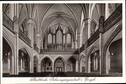 Ak Johanngeorgenstadt im Erzgebirge Sachsen, Stadtkirche