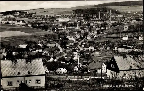 Ak Grünhain Beierfeld im Erzgebirge Sachsen, Ortsansicht