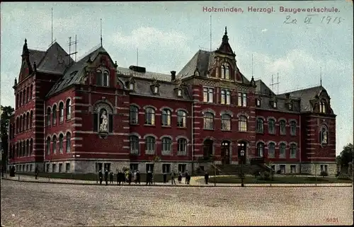 Ak Holzminden in Niedersachsen, herzogliche Baugewerkschule