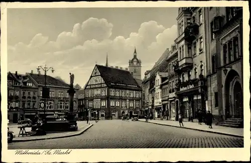 Ak Mittweida in Sachsen, Markt