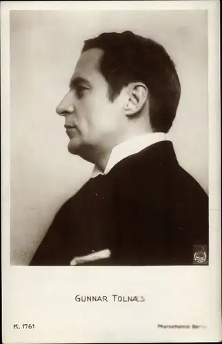 Ak Schauspieler Gunnar Tolnaes, Portrait