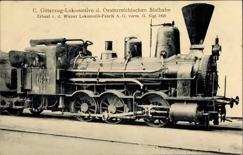Ak Österreichische Eisenbahn, Dampflok, C Güterzug Lok, 1643
