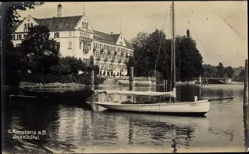 Ak Konstanz am Bodensee, Inselhotel