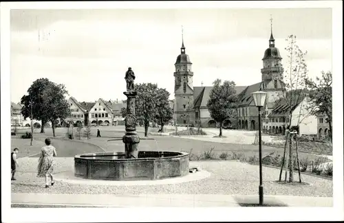 Ak Freudenstadt im Nordschwarzwald, Marktplatz mit Stadtkirche