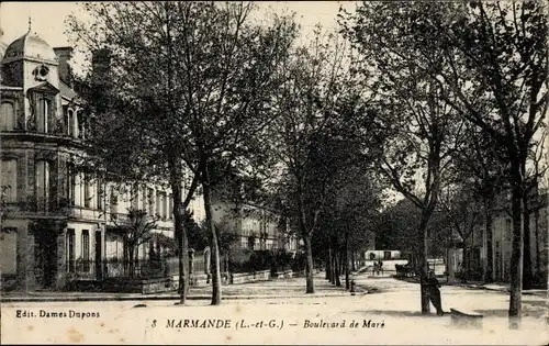 Ak Marmande Lot et Garonne, Boulevard de Maré