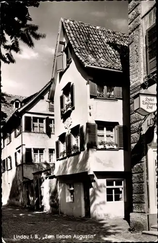 Ak Lindau am Bodensee Schwaben, Zum lieben Augustin, Altstadt