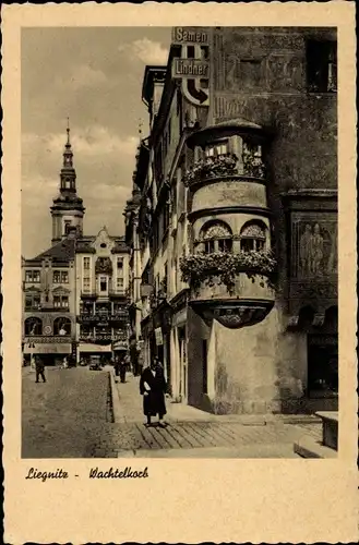 Ak Legnica Liegnitz Schlesien, Wachtelkorb, Erker, Kaufhaus Guttfeld