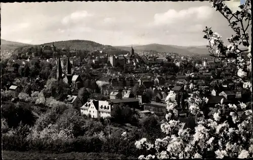 Ak Siegen in Nordrhein Westfalen, Blick vom Giersberg, Oberes Schloss, Nikolaiturm