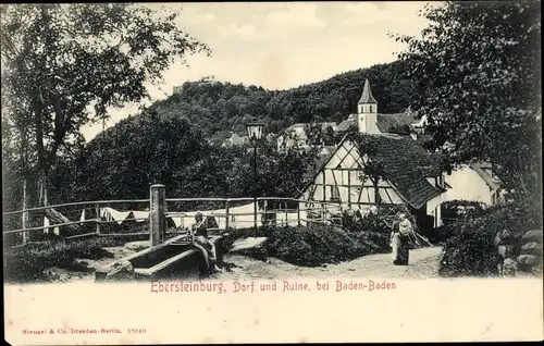 Ak Ebersteinburg Baden Baden im Stadtkreis Baden Württemberg, Dorf und Ruine