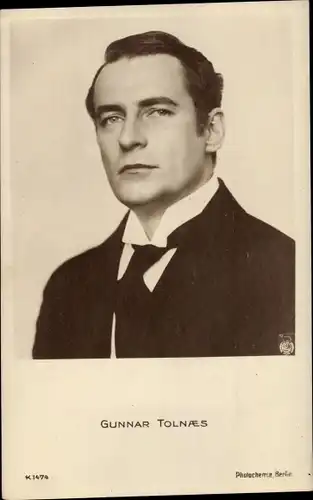 Ak Schauspieler Gunnar Tolnaes, Portrait