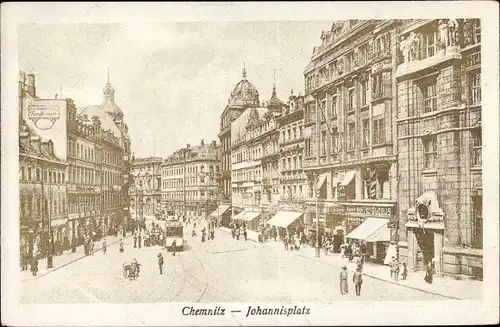 Ak Chemnitz Sachsen, Johannisplatz