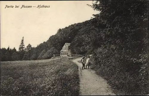 Ak Nossen in Sachsen, Huthaus, Kinder