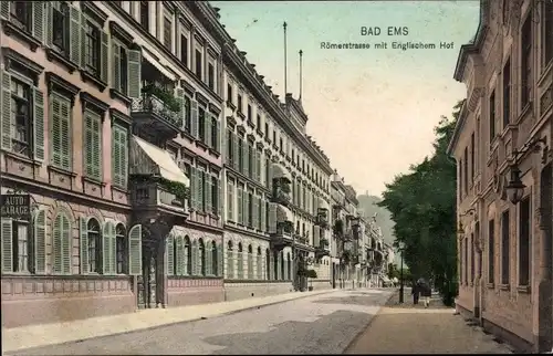 Ak Bad Ems an der Lahn, Römerstraße, Englischer Hof