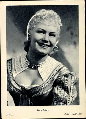 Ak Schauspielerin Lore Frisch, Portrait