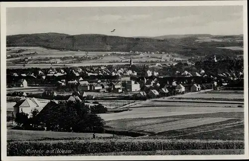 Ak Rinteln an der Weser, Totalansicht vom Ort