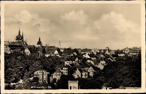 Ak Mittweida in Sachsen, Totalansicht von der Stadt