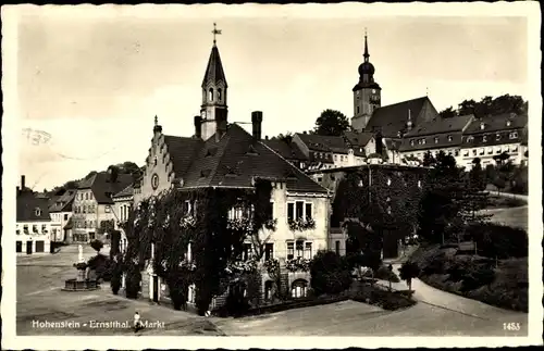 Ak Hohenstein Ernstthal in Sachsen, Markt, Kirche