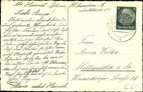 Ak Hohenstein Ernstthal in Sachsen, Markt, Kirche