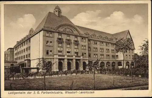 Ak Wiesdorf Leverkusen in Nordrhein Westfalen, Ledigenheim der IG Farbenindustrie