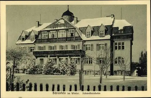 Ak Bärenfels Altenberg im Erzgebirge, Schwesternheim im Winter