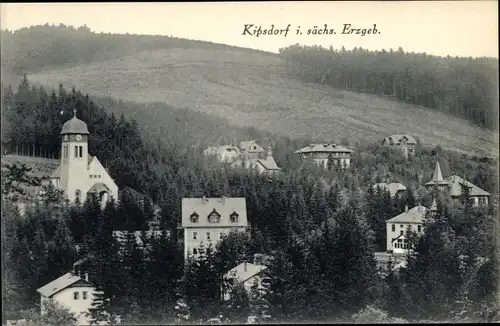 Ak Kipsdorf Altenberg im Erzgebirge, Panorama, Abhang