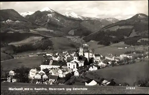 Ak Mariazell Steiermark, Totalansicht, Zellerhüte