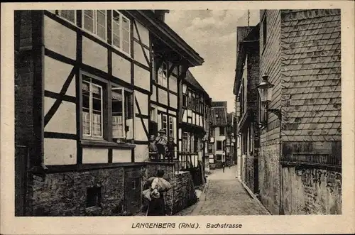 Ak Langenberg Velbert Kreis Mettmann, Bachstraße