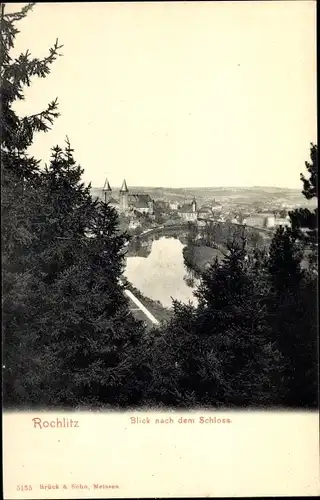 Ak Rochlitz an der Mulde, Blick nach dem Schloss