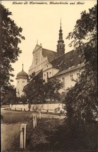 Ak Panschwitz Kuckau Bautzen Lausitz in Sachsen, Kloster Sankt Marienstern, Klosterkirche, Abtei