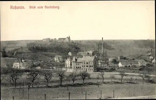 Ak Roßwein in Sachsen, Blick vom Hartenberg