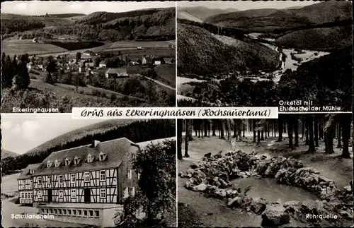 Ak Elkeringhausen Winterberg im Sauerland, Schullandheim, Orketal, Ruhrquelle