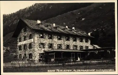 Foto Ak Ferleiten Fusch an der Großglocknerstraße in Salzburg, Alpengasthof Lukashansl