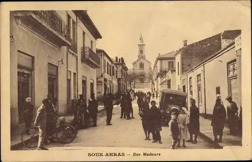 Ak Souq Ahras Algerien, Rue Madaure