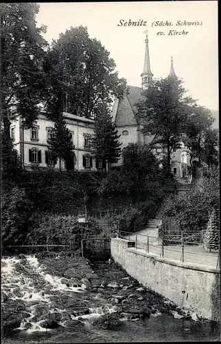 Ak Sebnitz in Sachsen, Ev. Kirche