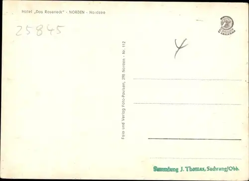 Ak Norden Friesland, Hotel Das Roseneck