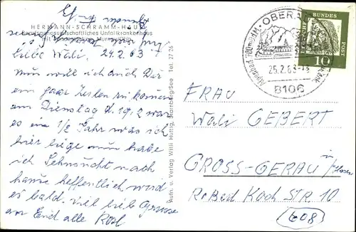 Ak Murnau am Staffelsee in Oberbayern, Hermann Schramm Haus, Krankenhaus