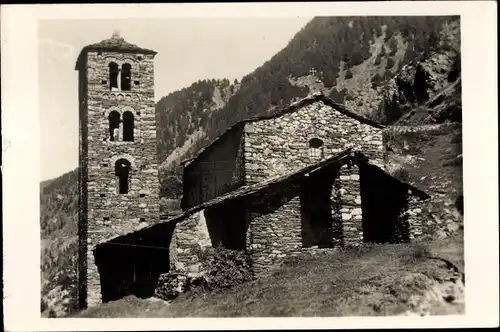 Ak Sant Joan de Caselles Andorra, Église romanique