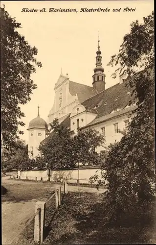 Ak Panschwitz Kuckau Sachsen, Kloster St. Marienstern, Klosterkirche, Abtei
