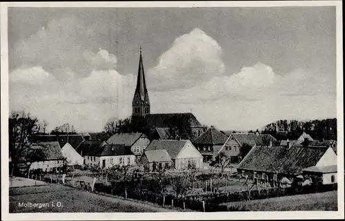 Ak Molbergen in Oldenburg, Kirche, Wohnhäuser
