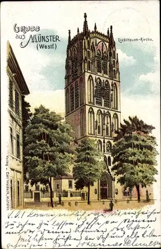 Litho Münster in Westfalen, Liebfrauenkirche