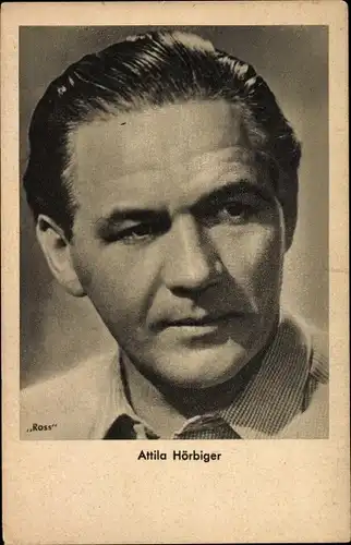 Ak Schauspieler Attila Hörbiger, Portrait, Ross Verlag