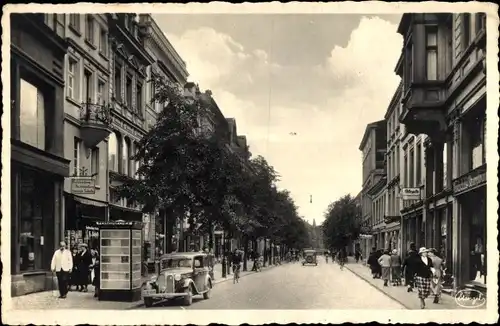 Ak Wesel am Niederrhein, Hindenburgstraße, Buchhandlung Heinrich Schelte, Geschäfte