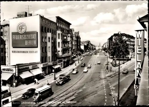 Ak Berlin Schöneberg, Kaiser Wilhelm Platz, Hauptstraße, Reisebüro, Geschäft Wielant, Reklame