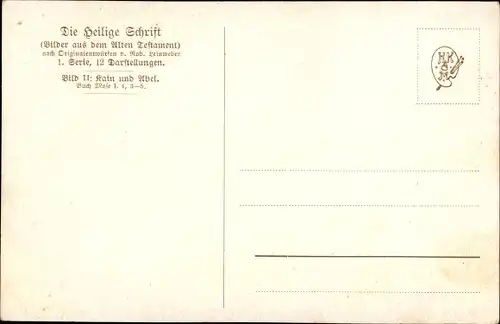 Künstler Ak Leinweber, R., Die Heilige Schrift, Serie I, Bild 2, Kain und Abel