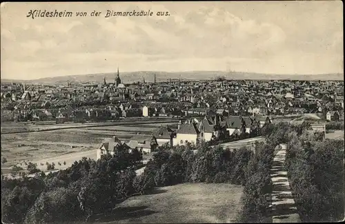 Ak Hildesheim in Niedersachsen, Totale von der Bismarcksäule aus