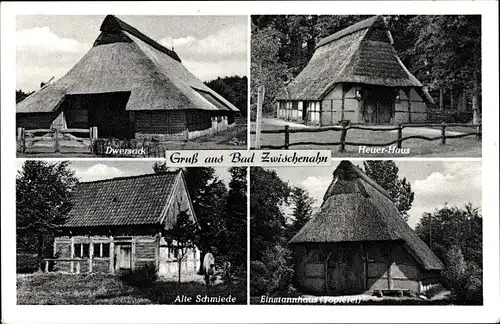 Ak Bad Zwischenahn in Niedersachsen, Dwersack, Heuer Haus, Alte Schmiede, Einmannshaus, Töpferei